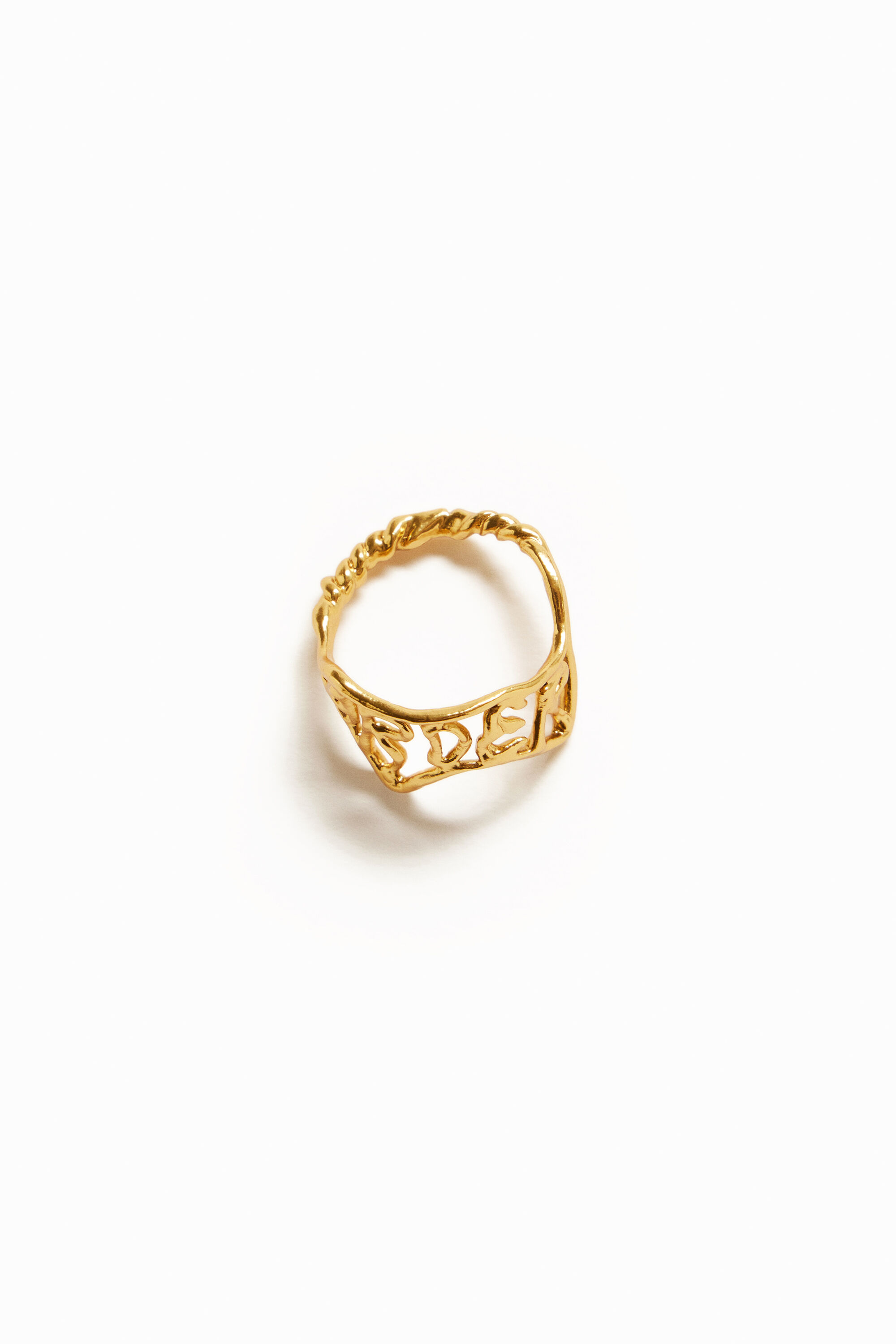 Bague message plaquée or Zalio
