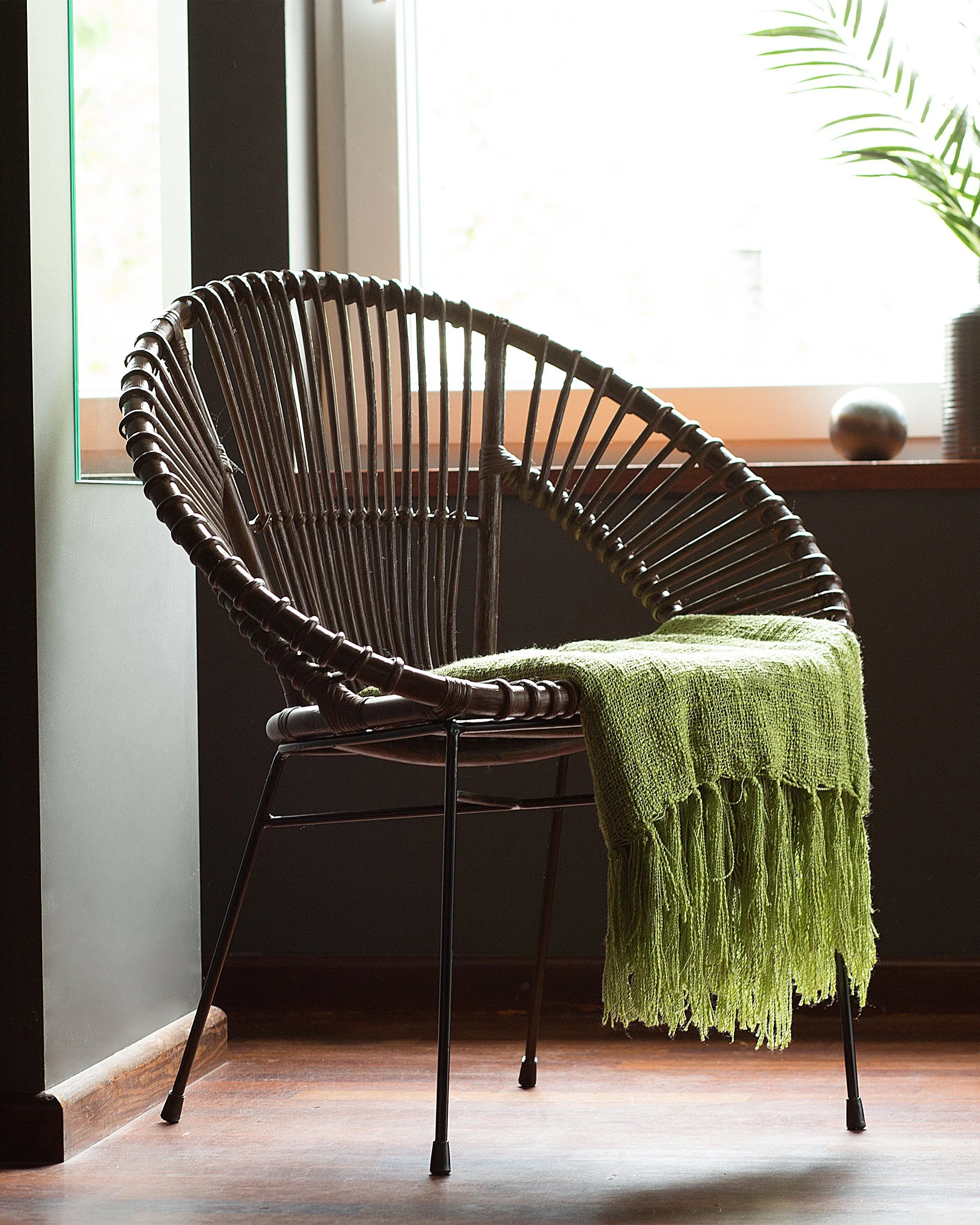Eetkamerstoel SARITA Rotan Donkerbruin