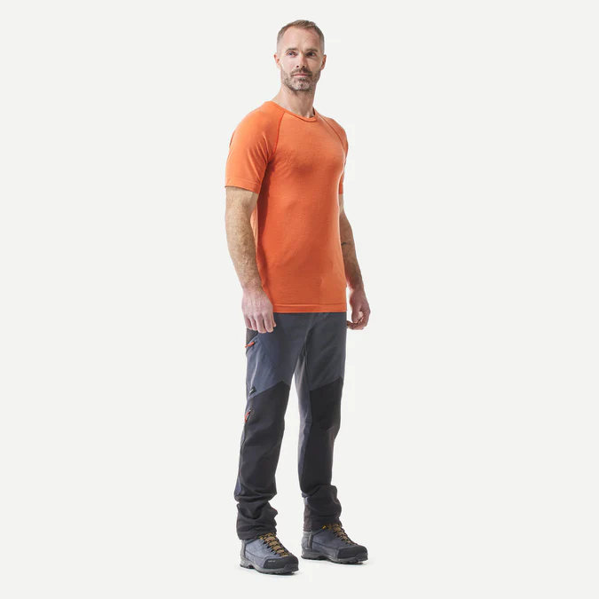 Decathlon Forclaz - Camiseta masculina Forclaz MT900 sem costura em lã merino