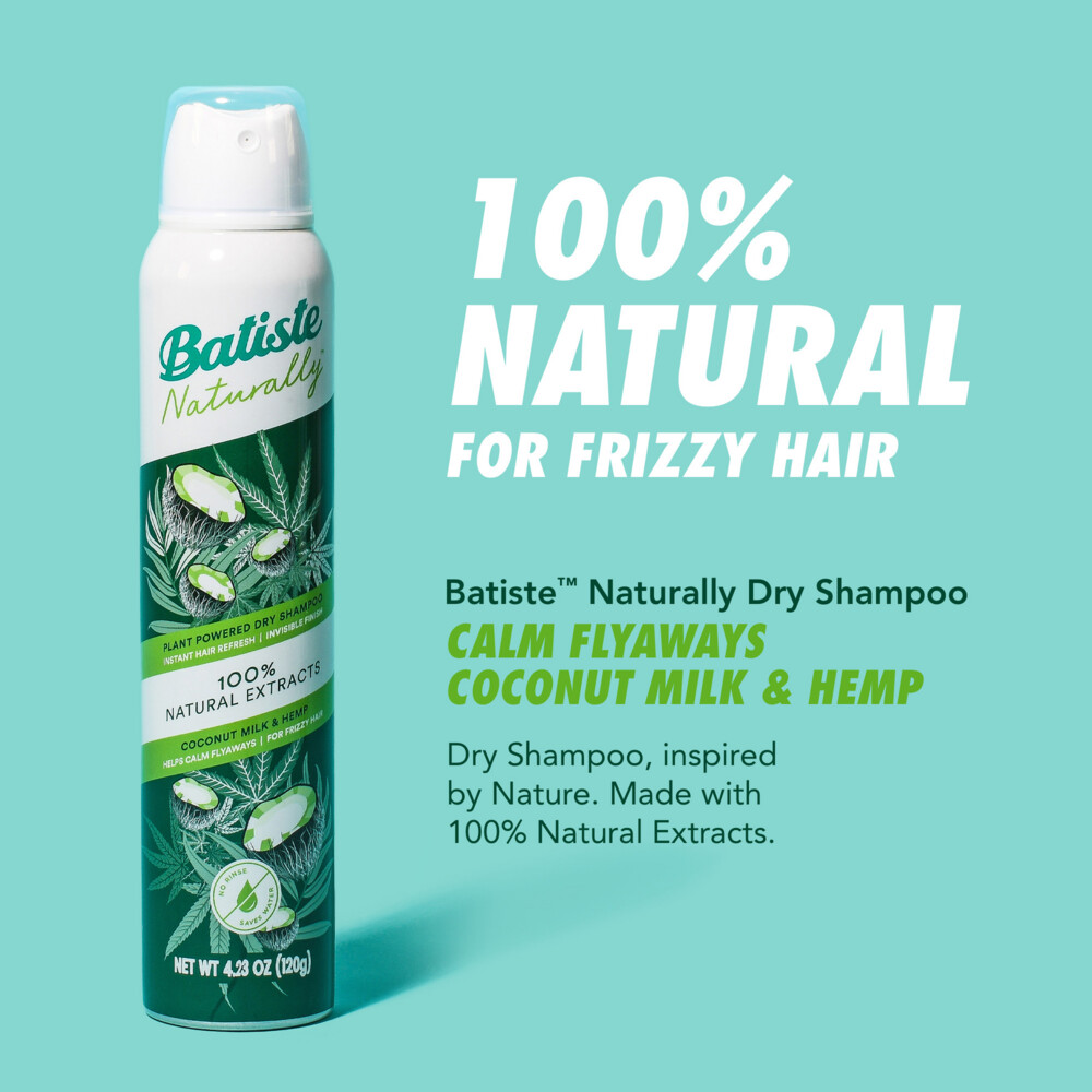 Batiste Naturally Droogshampoo Coconut Milk & Hemp Seed Oil200 ml
