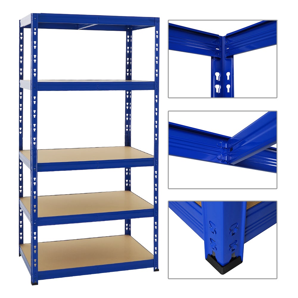PROREGAL Mega Deal: 2x Tiger Heavy Duty stellingkast & 1x Tiger werkbank, plankdraagvermogen 300 kg, blauw