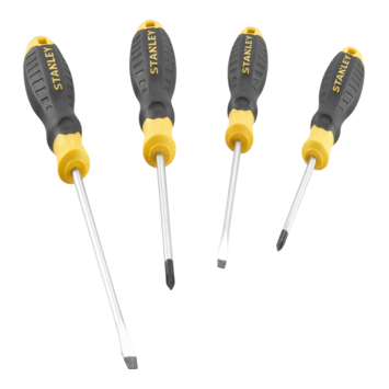 Stanley schroevendraaierset Cushiongrip 4 delig