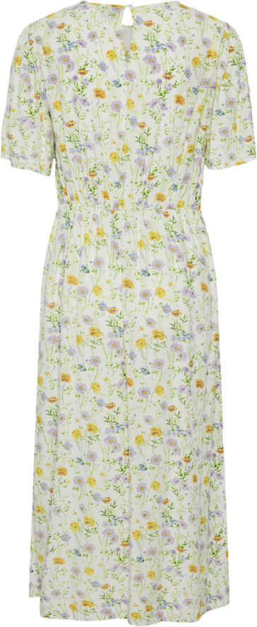 Pieces PCSANARA SS O-NECK MIDI DRESS D2D Cloud dancer/multi flowers