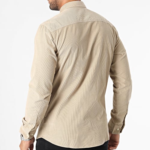 Chemise Manches Longues Classic Cord Beige