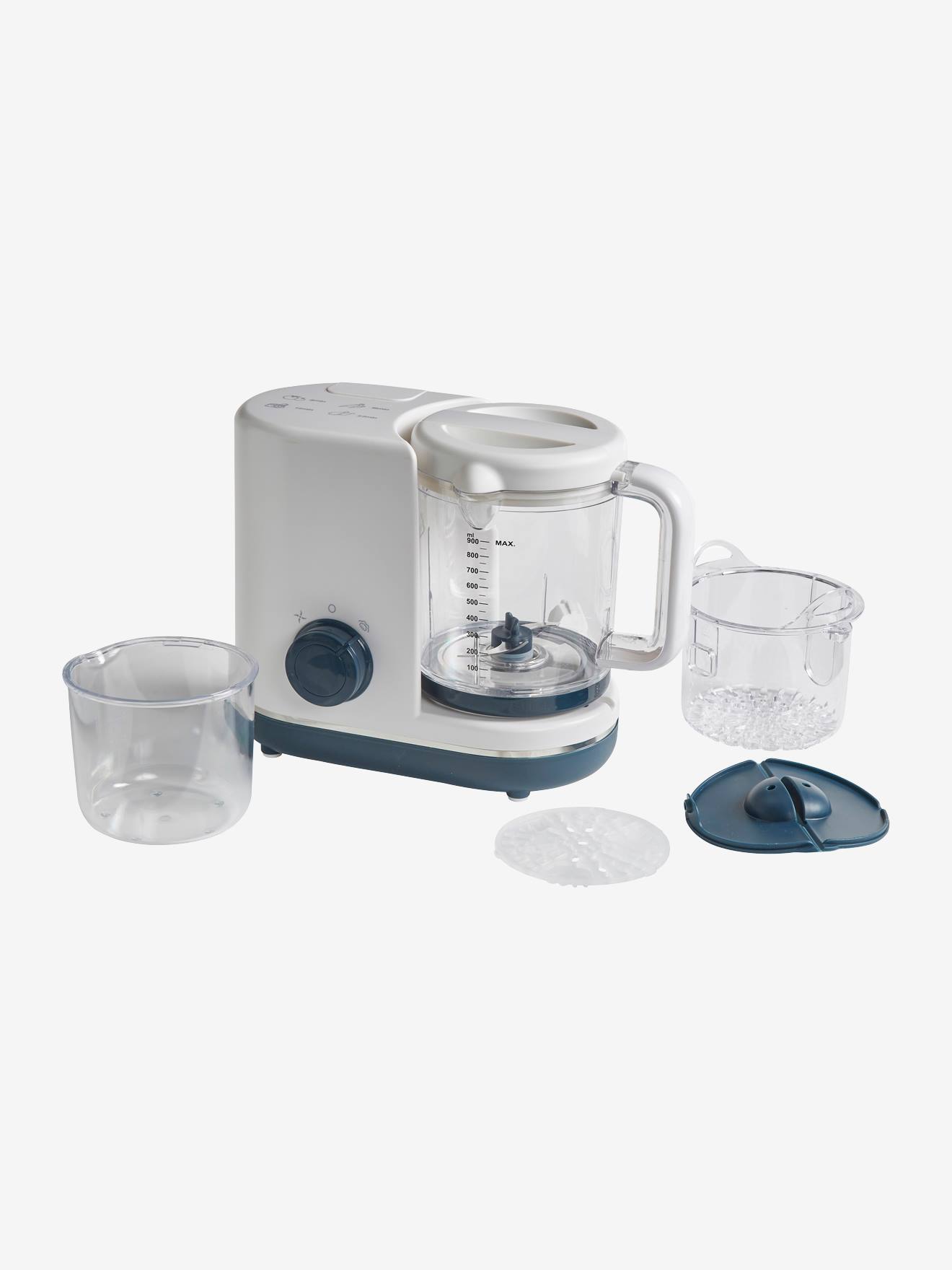 Panela a vapor/misturadora 5 em 1 Vertbaudet Magic Cooker - Branco Claro
