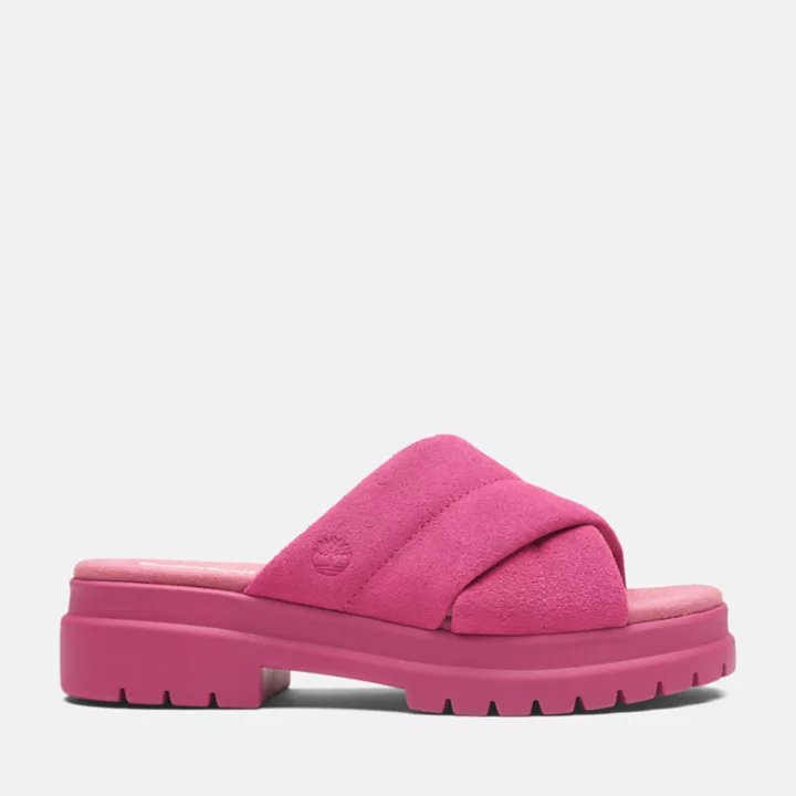 Sandale London Vibe à enfiler pour femme en rose foncé