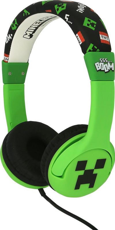 Minecraft - kinderkoptelefoon - volumebegrenzing - verstelbaar - comfortabel (groen)