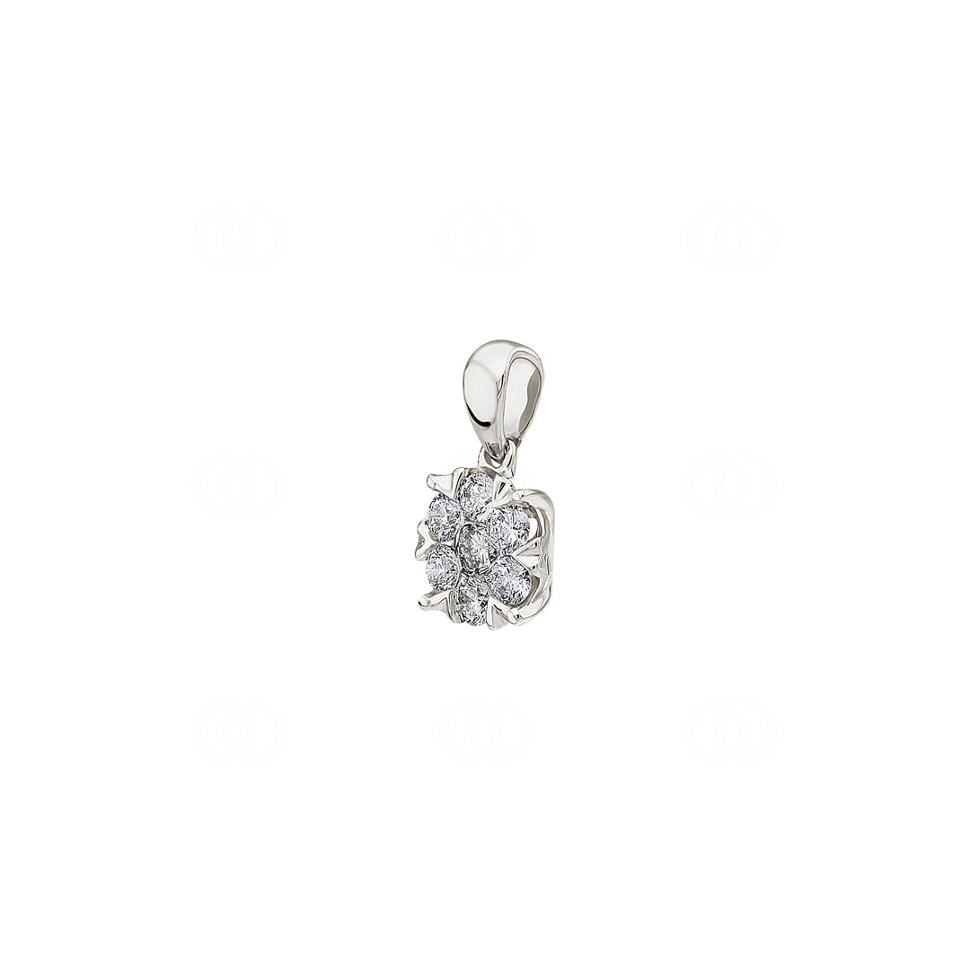 Anhänger 750/18 K Weissgold mit Diamanten 0.34 ct H/si