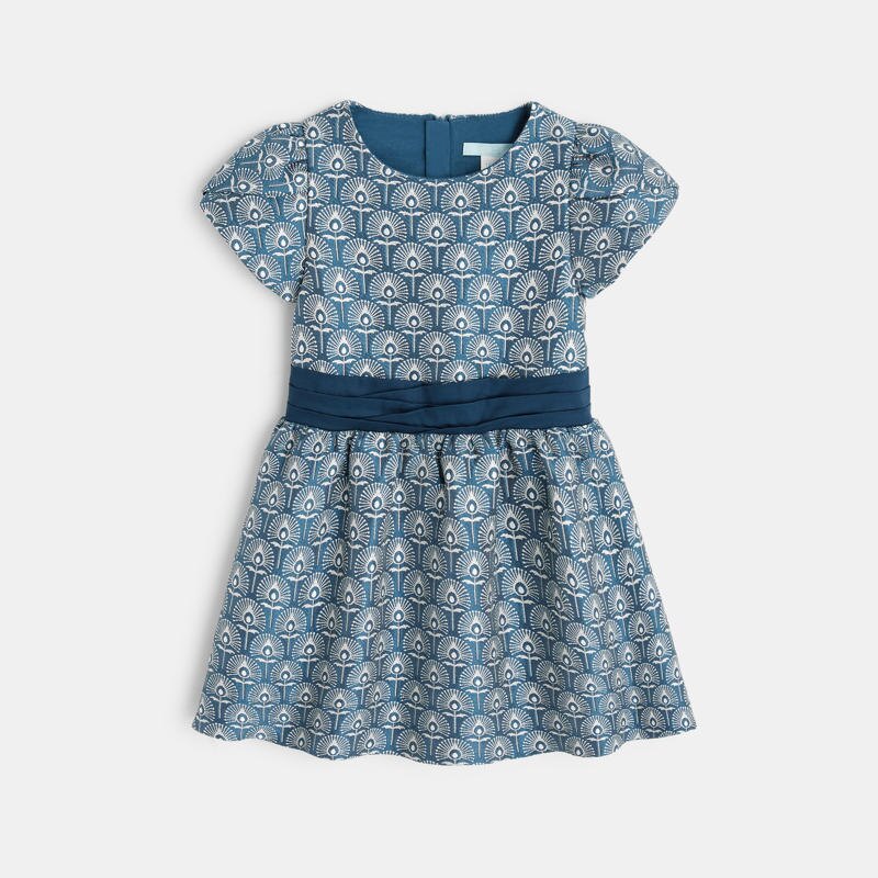 Robe de fête irisée fantaisie bleu bébé fille Bleu