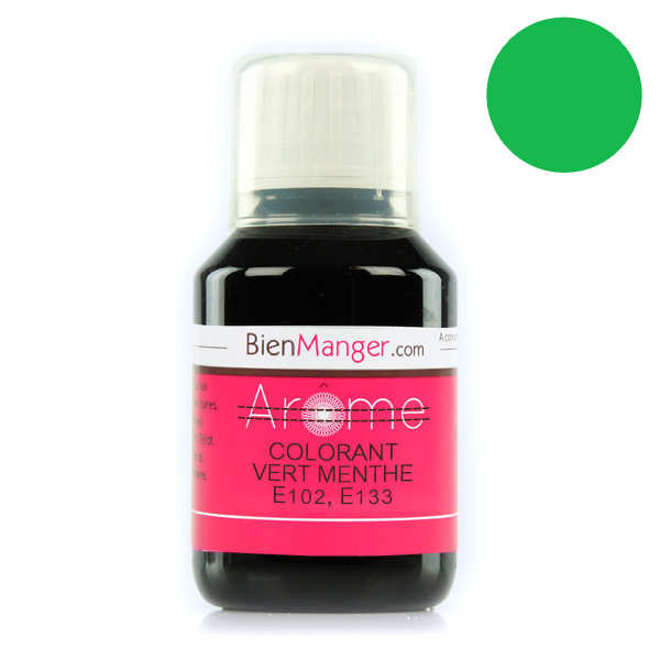 Colorant alimentaire vert-menthe