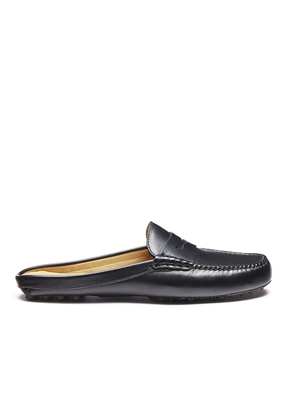 MOCASSIN MULE DRIVER CUIR NOIR