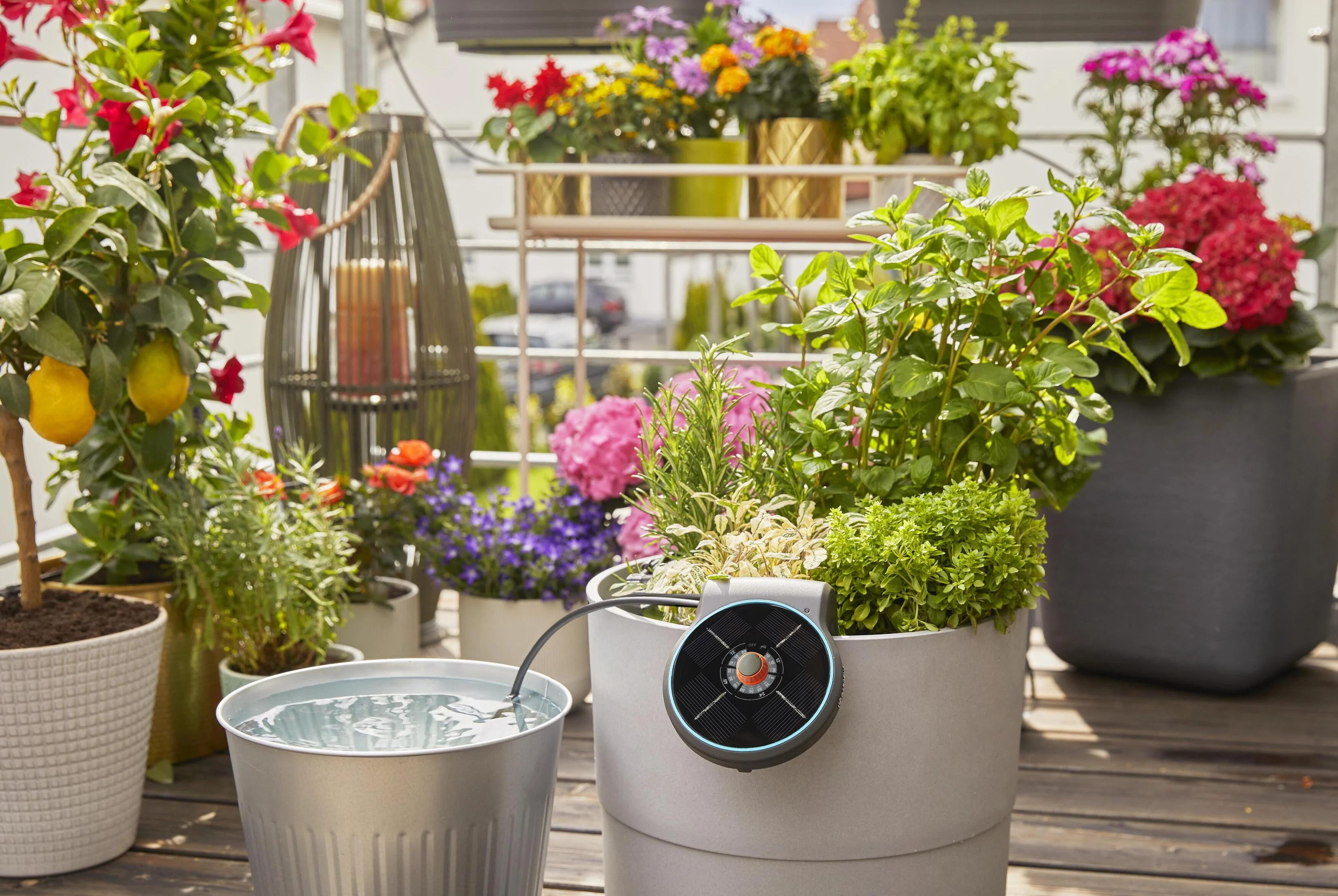 Gardena AquaBloom solcelledrevet vandingssæt