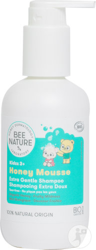 Bee Nature Honey Mousse Kidzz 3+ Shampoing Extra Doux Flacon-Pompe 200ml