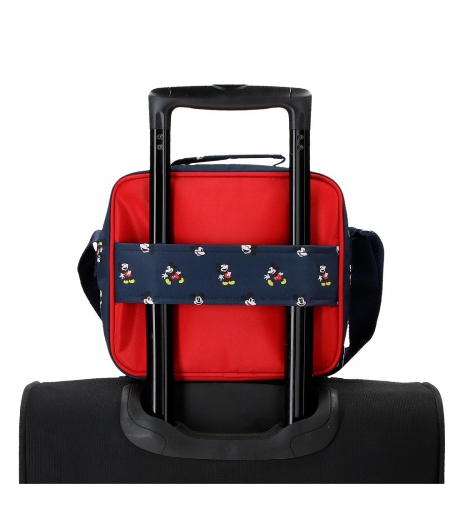 Nécessaire Joumma Bags Mickey Mouse Fashion com alça de ombro, vermelha