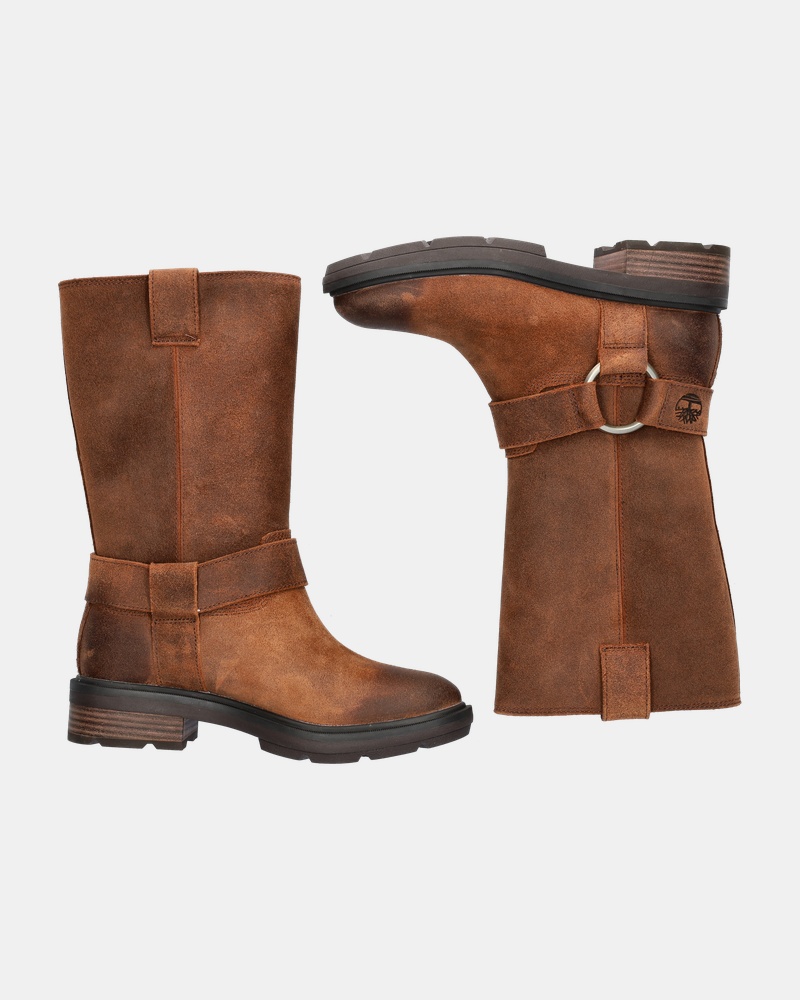 Timberland Tall Pull On Bikerboots  - bruin