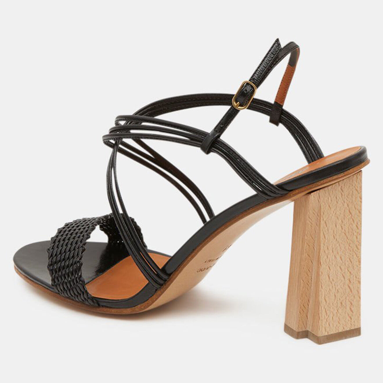 Michel Vivien Sandales en Cuir noires - Talon 9 cm