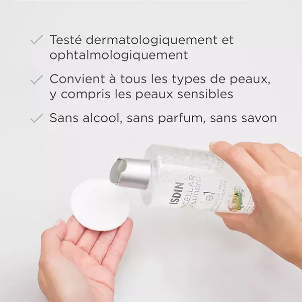 Solução de Água Micelar 4 em 1 ISDIN para Limpeza Facial 400ml
