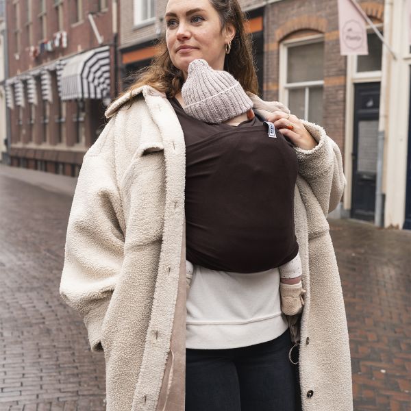 ByKay Stretchy Wrap Deluxe Draagdoek - Chocolate - Maat L