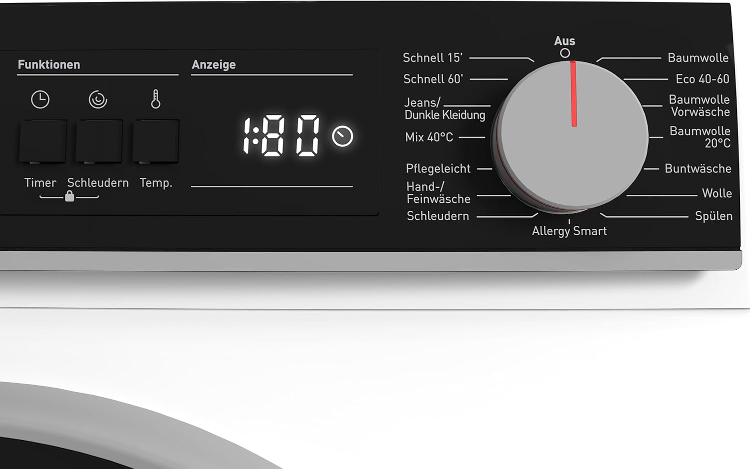 Sharp ES-NFA612BW1NA-DE Waschmaschine Frontlader, 6 kg, 1200 U/min, Energieklasse A, AllergySmart, EcoLogic, AquaStop, Inverter-Motor, WaveCabinet, Weiß