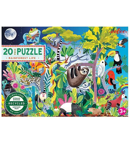 Eeboo Puzzlespiel - 20 Teile - Leben im Regenwald