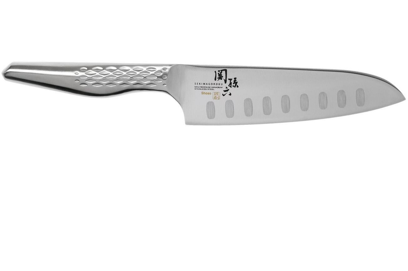 Kai Seki Magoroku Shoso santoku met kuiltjes, 16,5 cm