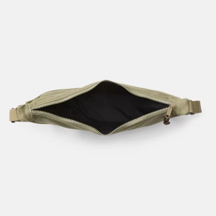 Sac à bandoulière en toile et cuir pour femme en vert