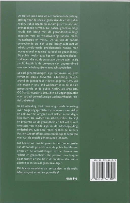 Boek - Sociale Geneeskunde en Public Health - Inzicht in Gezondheid en Maatschappij