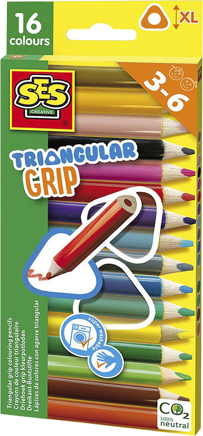 SES Creative SES Creative - Farveblyanter - trekantede 16 stk