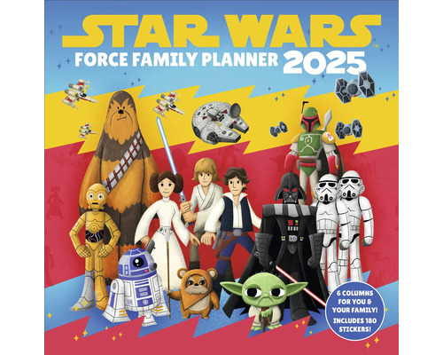 Star Wars Familieplanner, 6 kolommen, 2025, 30x30 cm