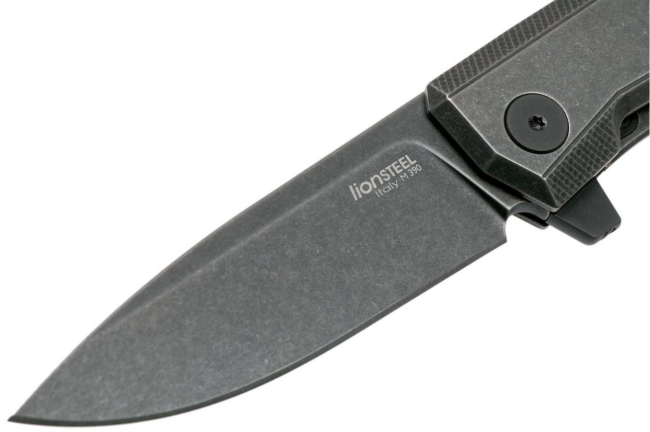LionSteel Myto MT01B-BW Full Black zakmes, Molletta design