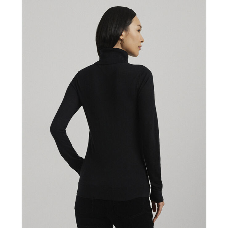 Lauren Ralph Lauren MODAL SILK NYLON-LS SWEATER Sort