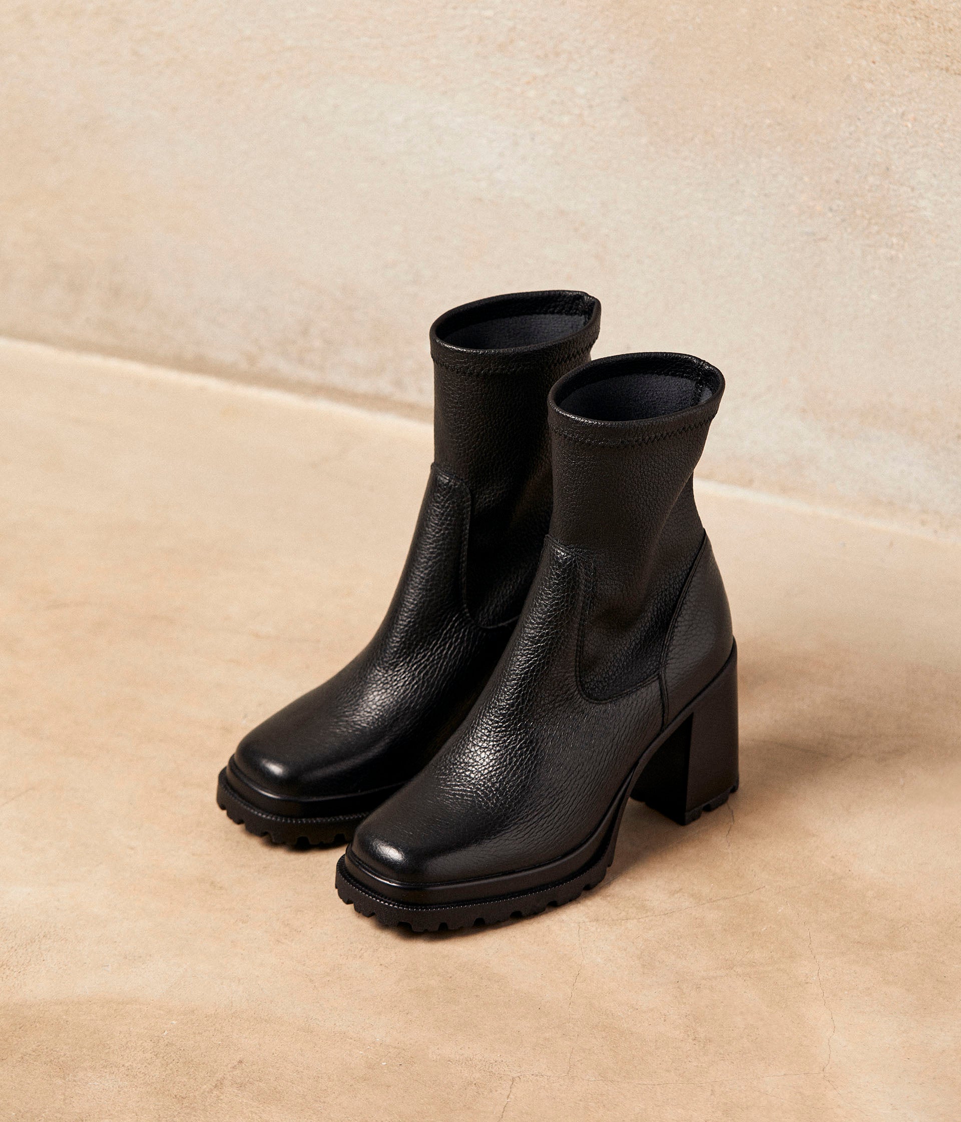 Boots crantées noires Ahmel