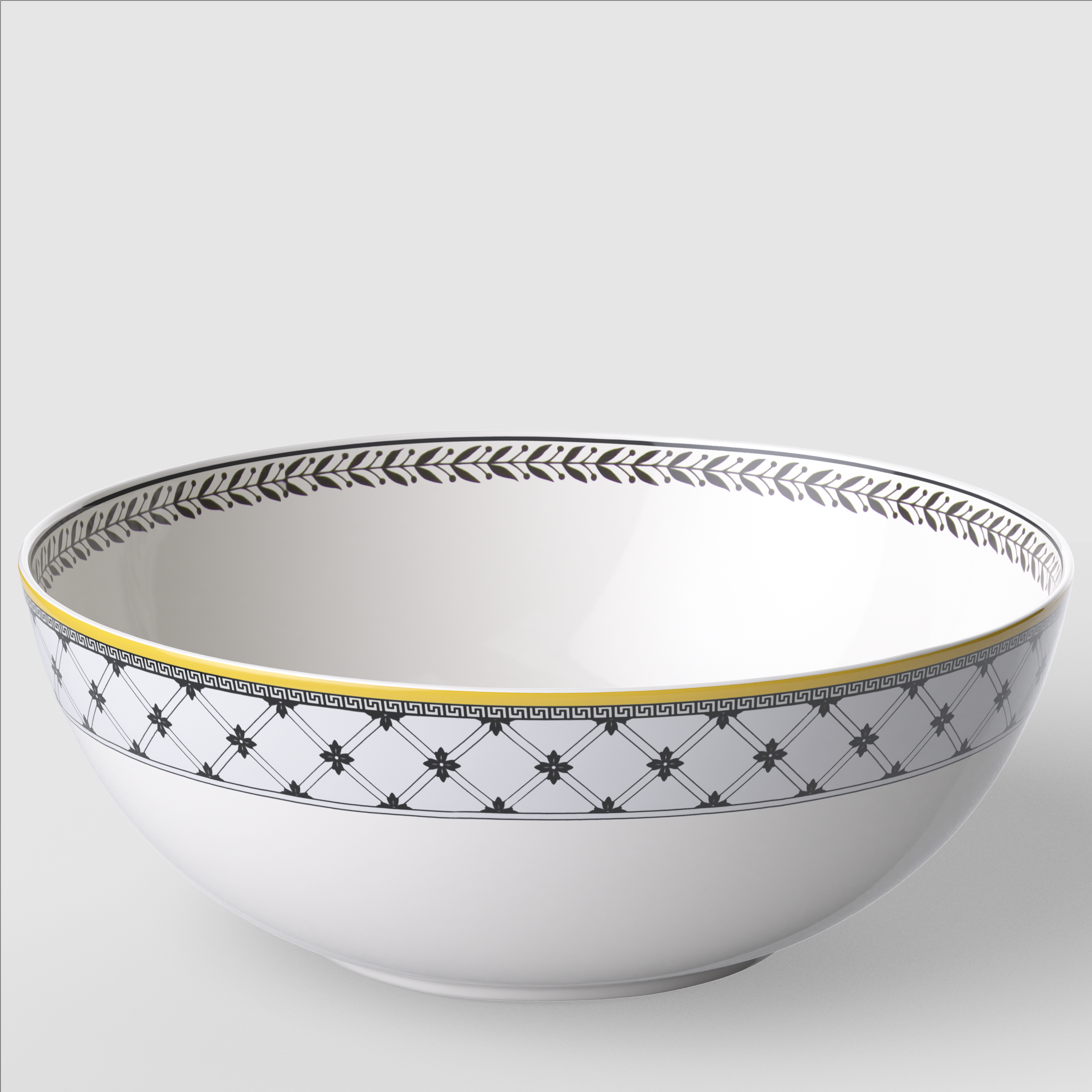 Audun Salad serving bowl Multi-colored, 37.2 oz, Premium Porcelain