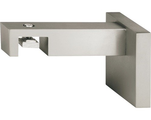 Enkelsporige wandbeugel voor Helsinki, RVS-look, 18 x 18 mm, 8 cm lang