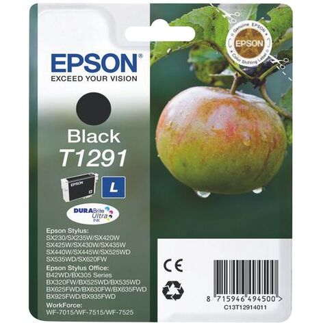 Cartouche Epson T1291 noire pour imprimante jet d'encre