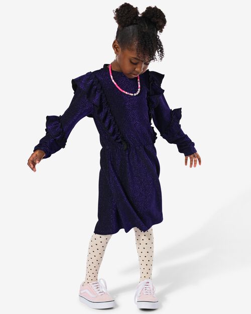 robe fille à volants violette violet