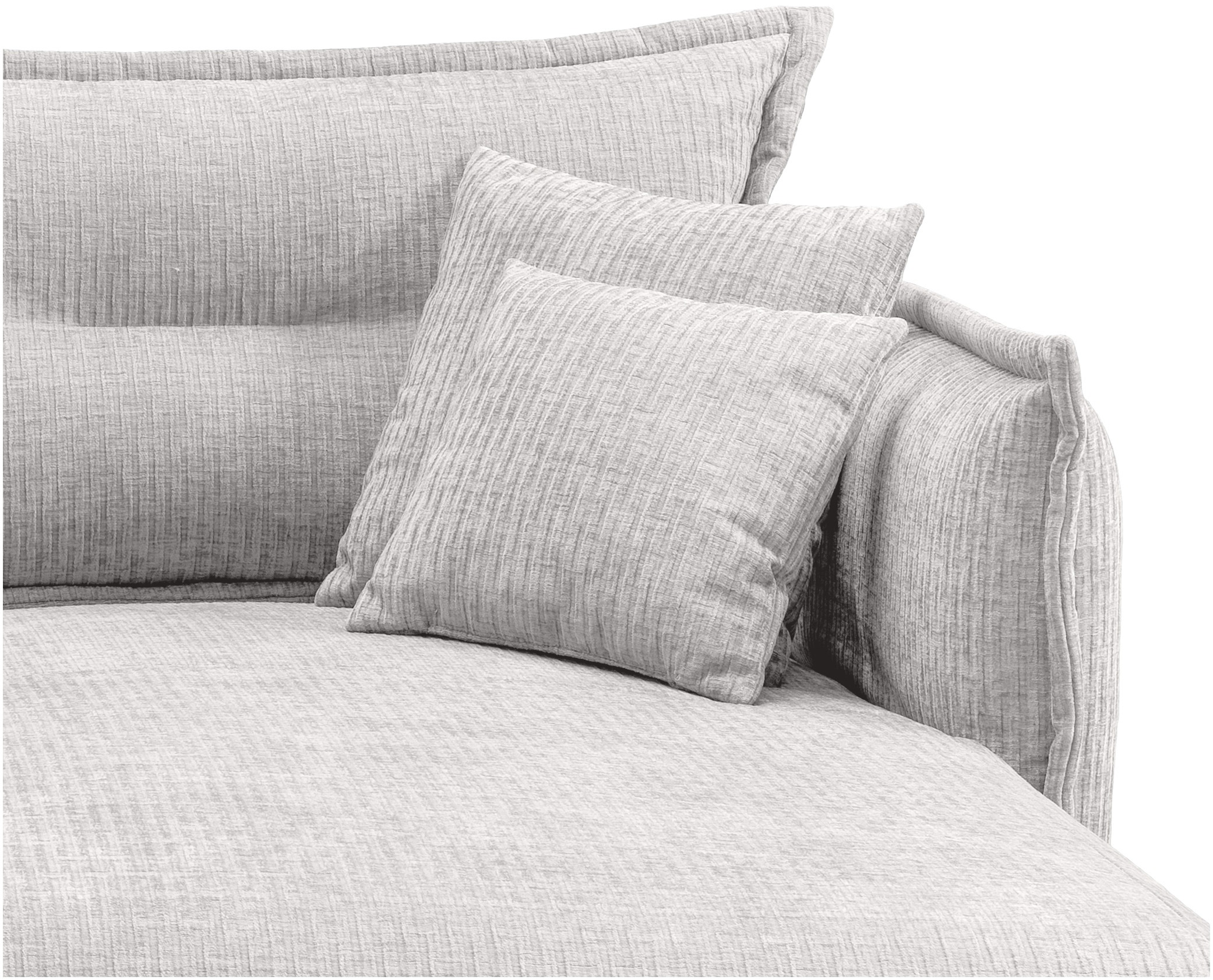 INOSIGN Ecksofa »Lazio modern und bequem, schmale Armlehnen, tolle Detailverarbeitung« zwei verschiedene Fussfarben wählbar