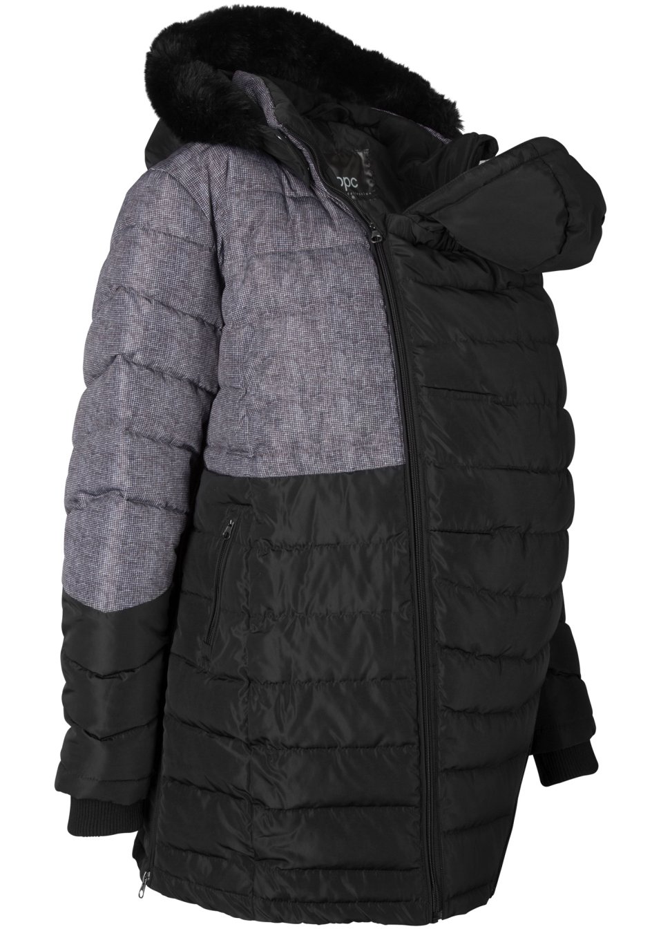 Manteau d'hiver de grossesse/veste de portage à imprimé