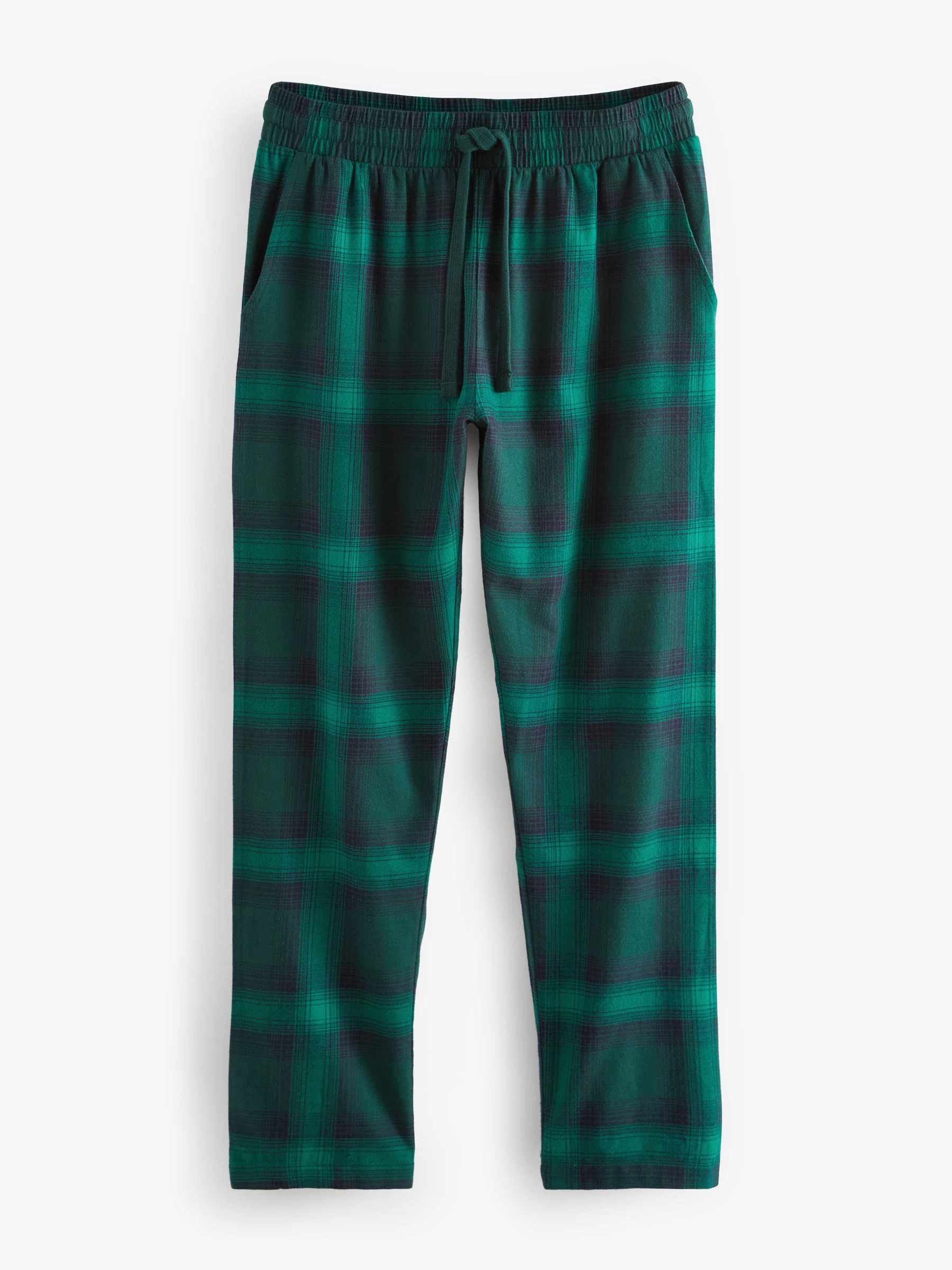 Grijs/groen - Matching Family kerstpyjama voor heren met de tekst 