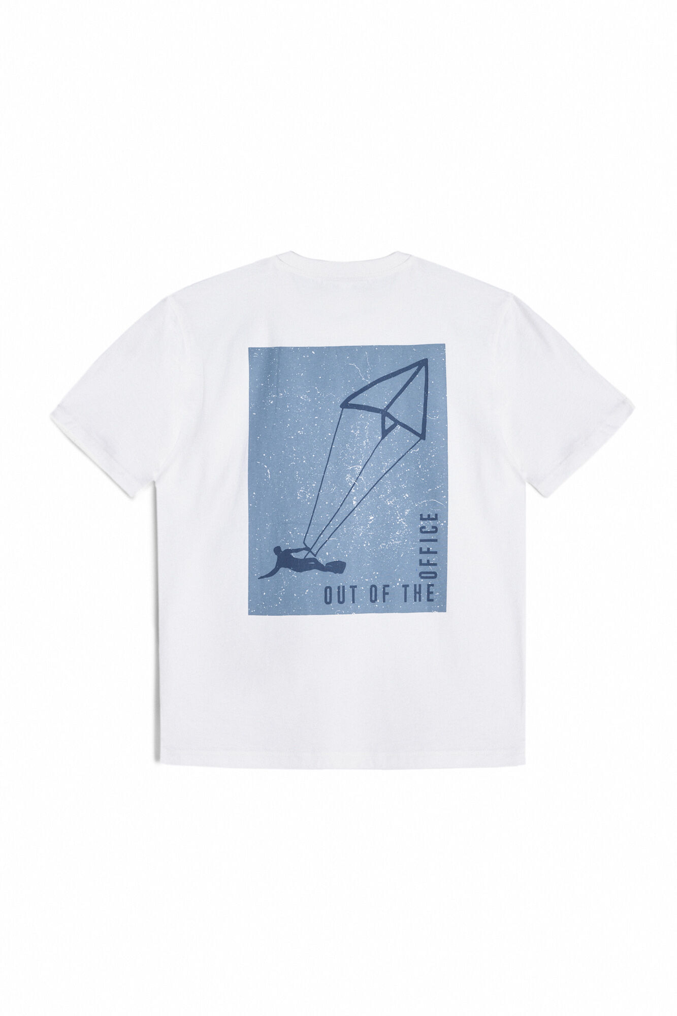 Camiseta com estampa de kitesurf nas costas - Branca