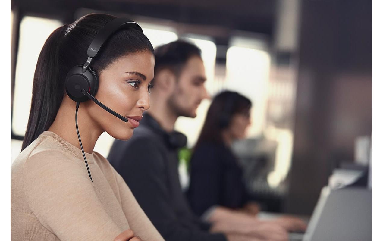 Headset Evolve2 40 SE Duo UC USB C/AHeadset mit passiver Geräuschisolierung und einem Noise-Cancelling-Mikrofon
