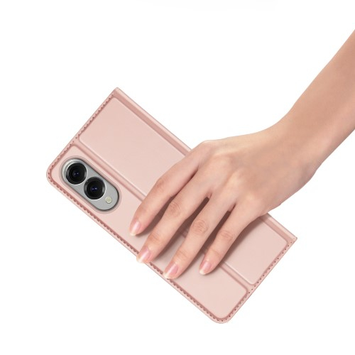 Samsung Galaxy S25 Edge Flip Wallet Cover Leder Tasche - Rosa