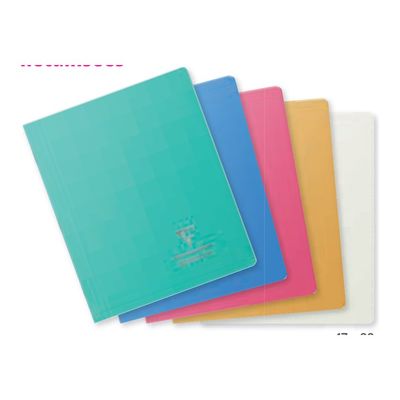 Clairefontaine Koverbook Silver - Carnet polypro 11 x 17 cm - 96 pages - ligné - disponible dans différentes couleurs