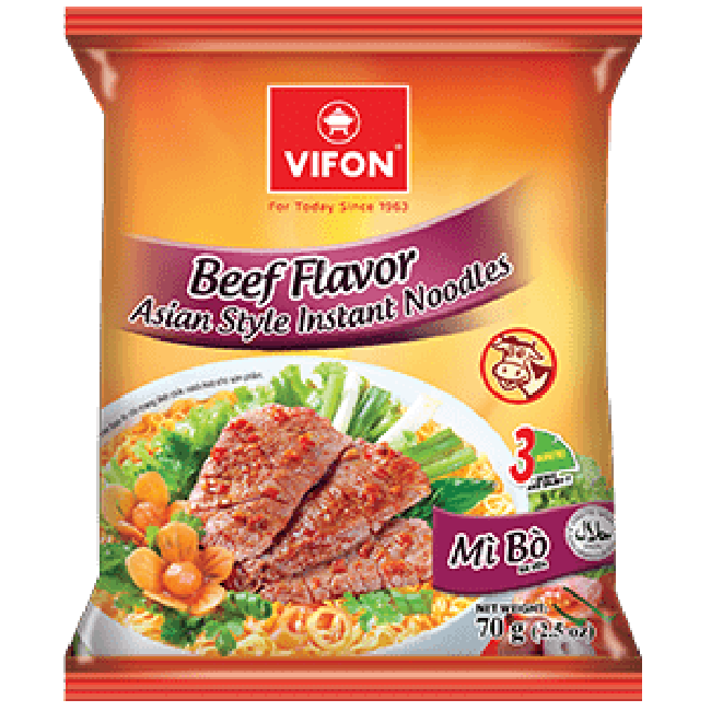 Vifon Instant Noedels Rundvleessmaak 70g