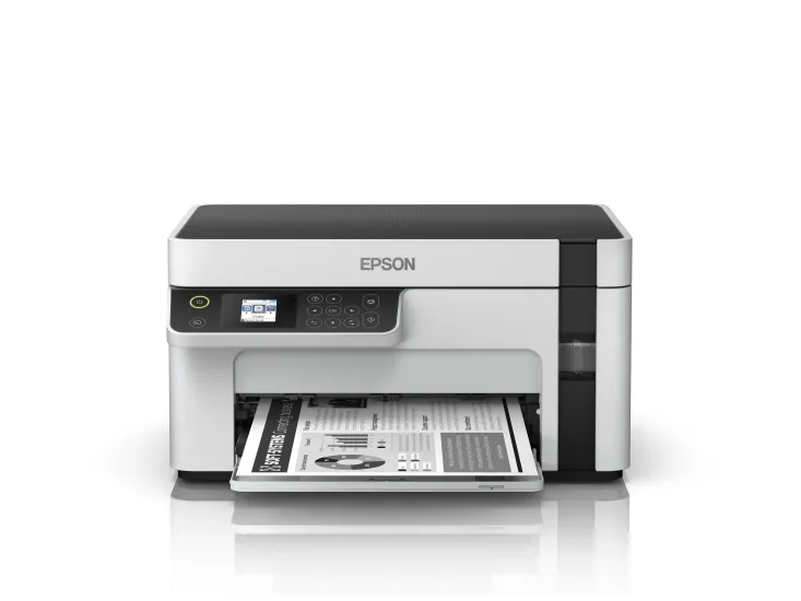 Epson EcoTank ET-M2120 - Multifunktionsprinter - S/H - blækprinter - A4/Legal (medie) - op til 15 spm (udskriver) - 150 ark - USB, Wi-Fi - hvid
