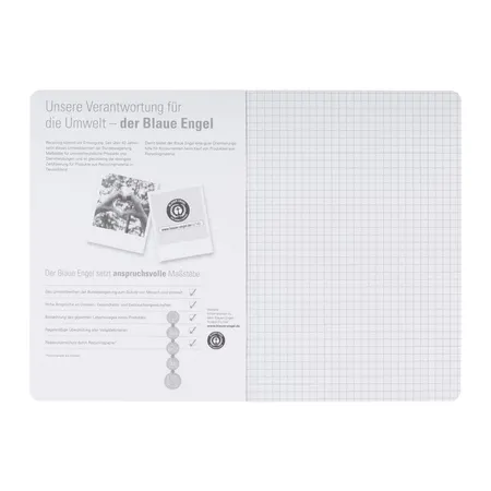 Oxford Recycling Schulheft A5, 16 Blatt, Lineatur 5 (kariert 5 mm), 90 g/m², Optik Paper®