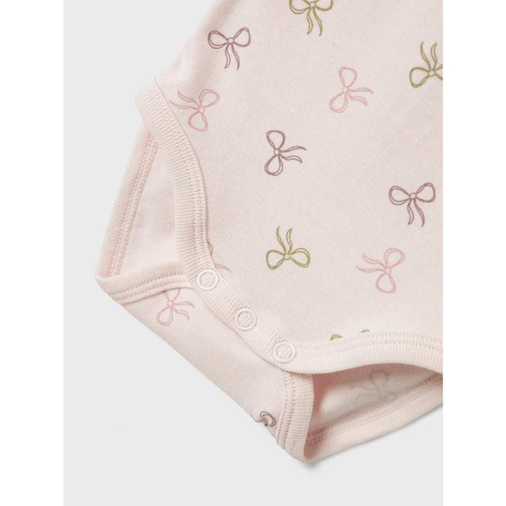 Køb Name It Barely Pink Body 3-pak Barely Pink Bow Noos