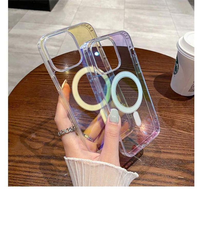 Epoch - Regenboogverloop MagSafe-telefoonhoesje iPhone 16 Pro Max / 16 Pro / 16 Plus / 16 / 15 Pro Max / 15 Pro / 15 Plus / 15 / 14 Pro Max / 14 Pro / 14 Plus / 14