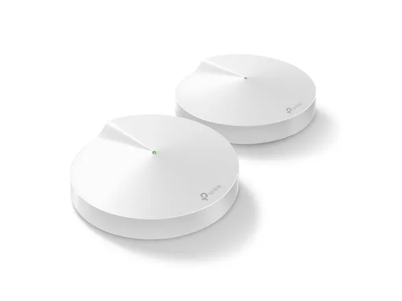 TP-Link Deco M9 Plus - Wi-Fi-system (2 routere) - op til 4500 sq.ft - mesh - GigE, ZigBee - 802.11a/b/g/n/ac, Bluetooth 4.2, ZigBee Home Automation 1.2 - Tri-Band