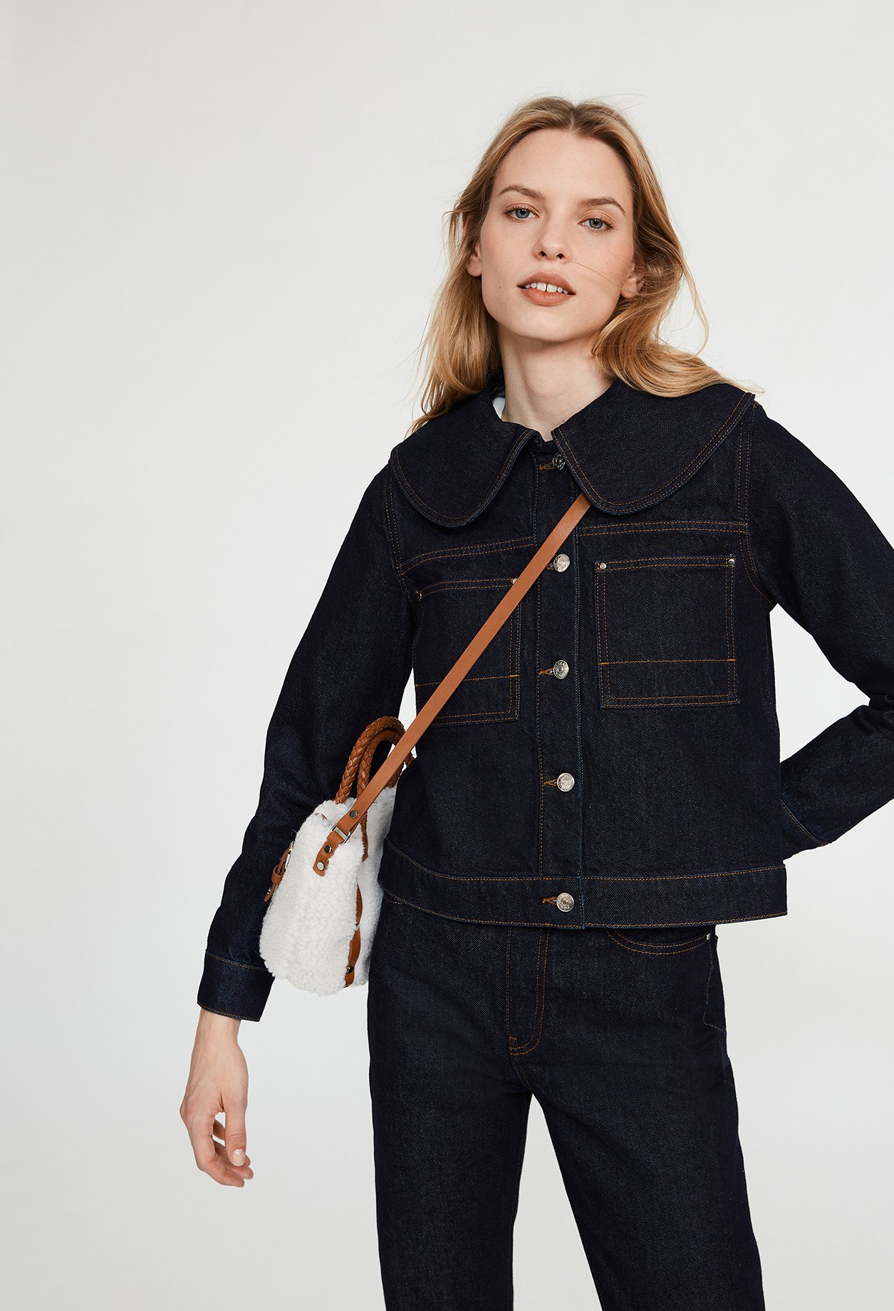 Veste denim brut